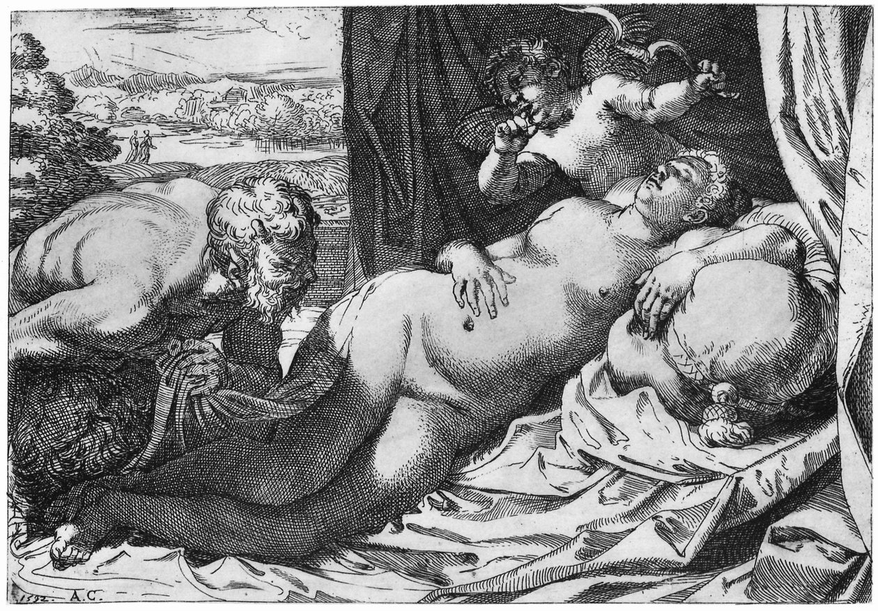 Jupiter og Antiope av Annibale Carracci