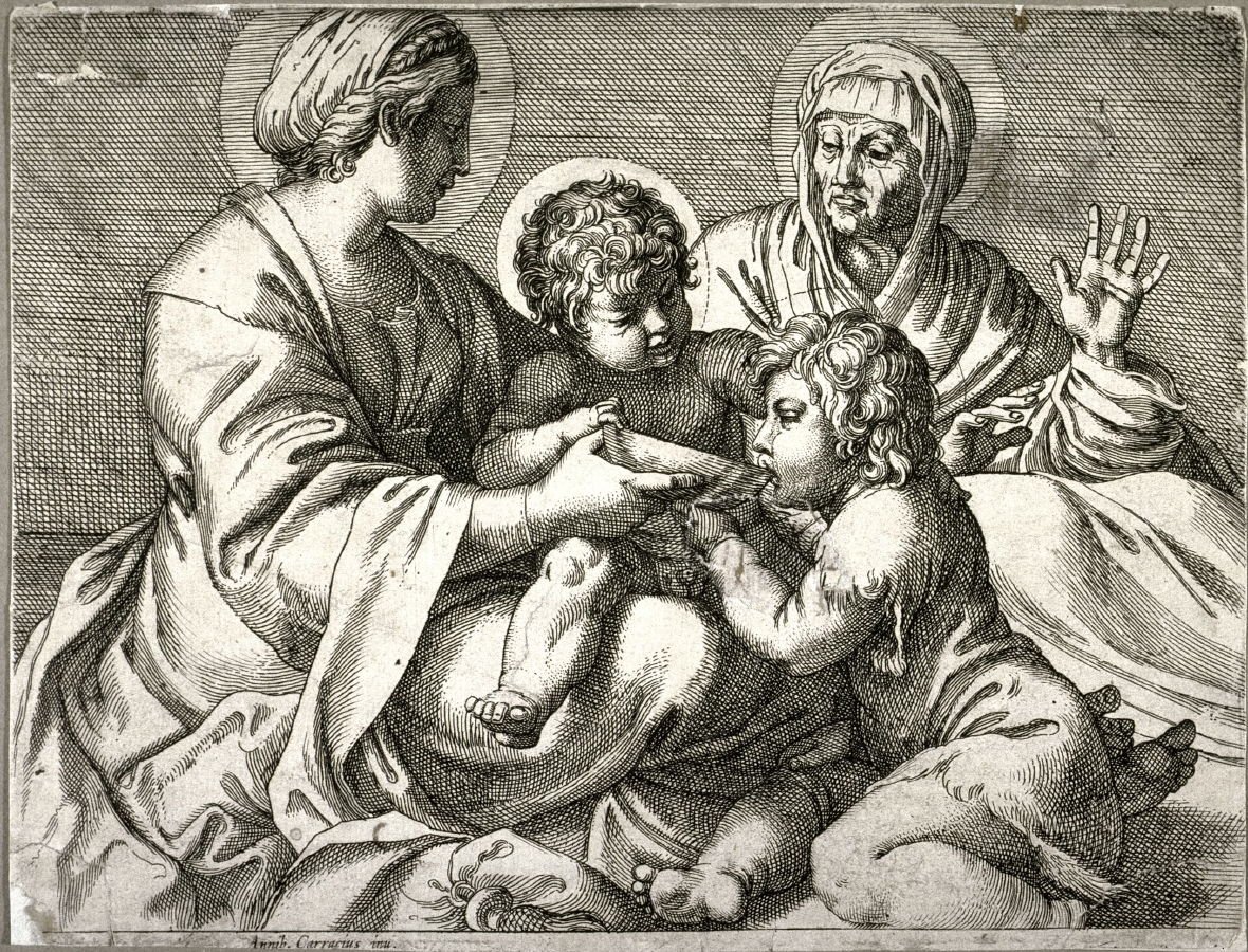 Madonna av bollen av Annibale Carracci
