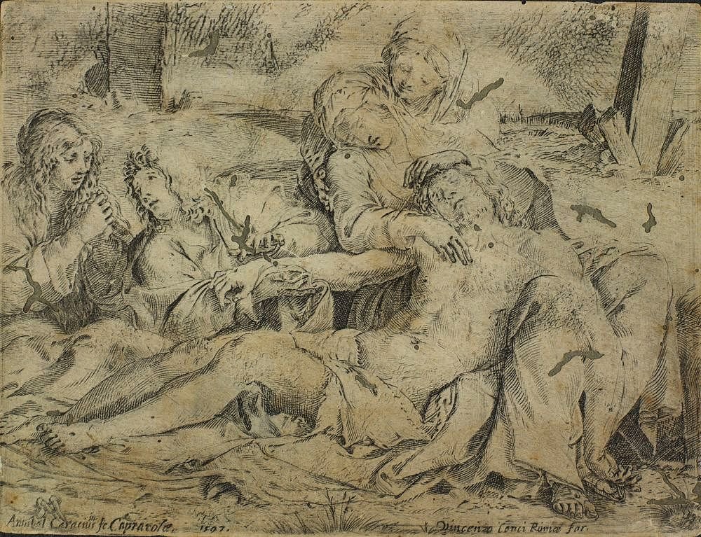 Pietá eller Kristus av Capiarola av Annibale Carracci