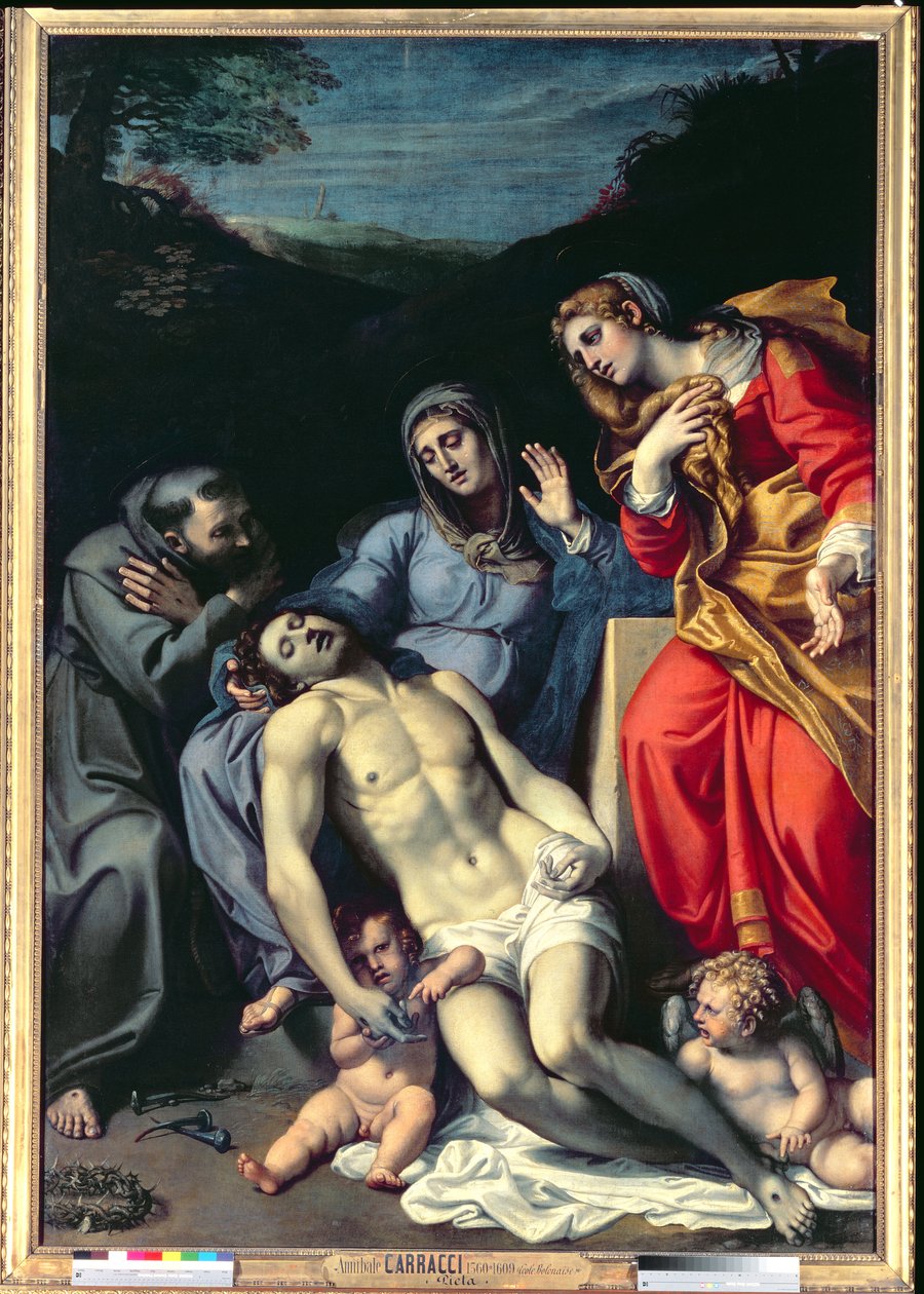 Pieta med St. Frans og St. Maria Magdalena, ca. 1602 av Annibale Carracci