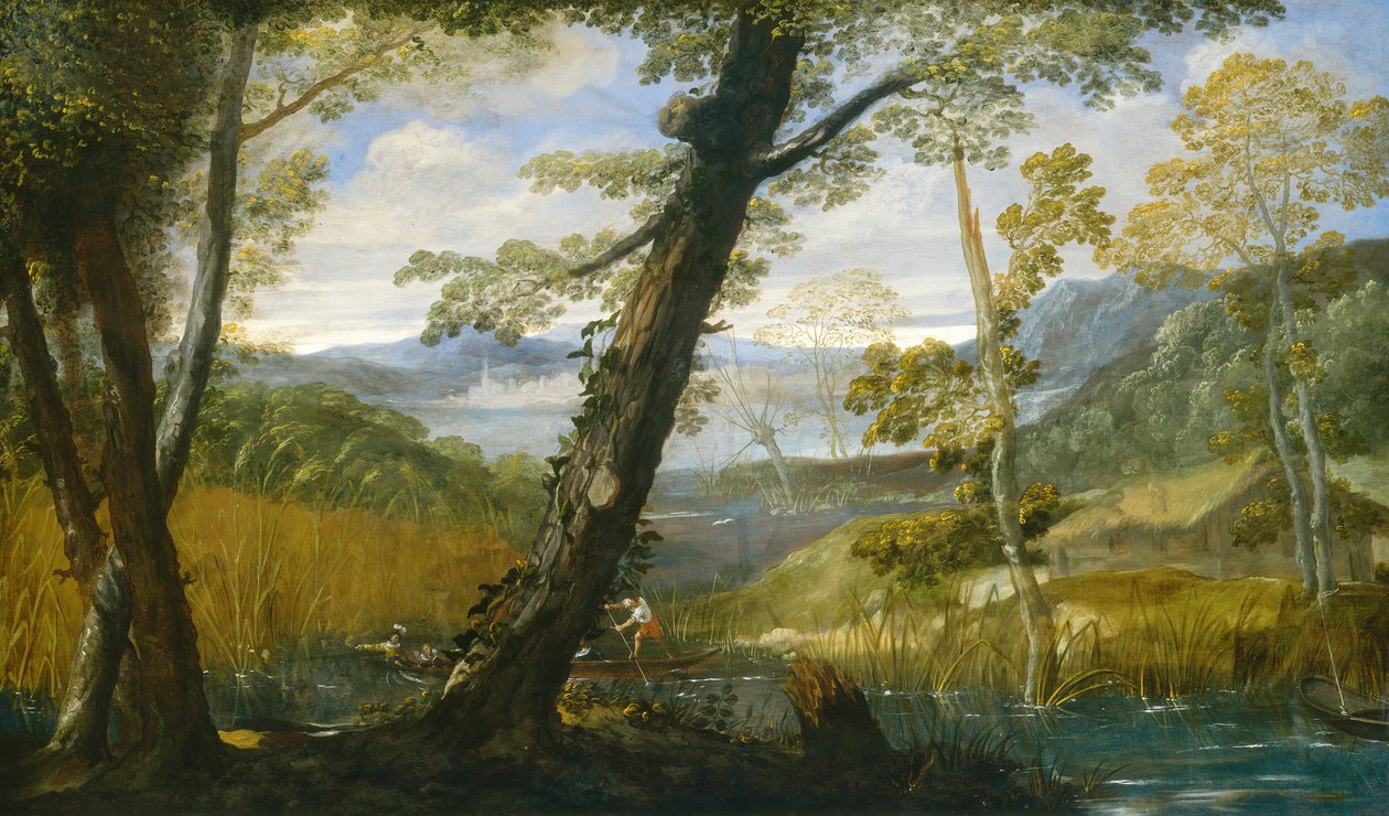 Elvelandskap av Annibale Carracci