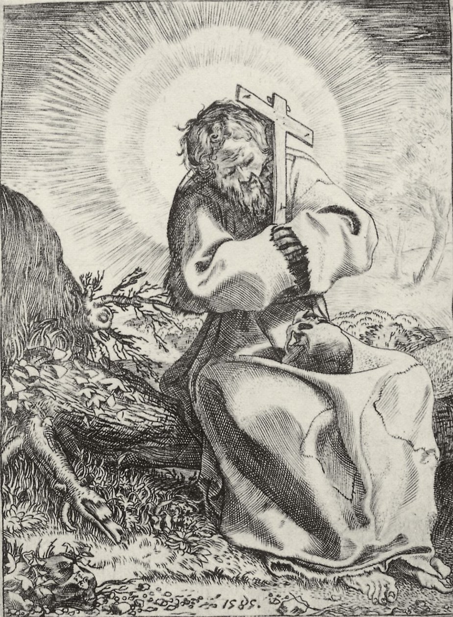 Den hellige Frans av Assisi av Annibale Carracci