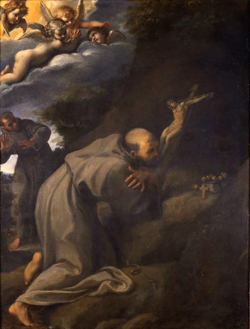Den hellige Frans i tilbedelse av korsfestelsen av Annibale Carracci
