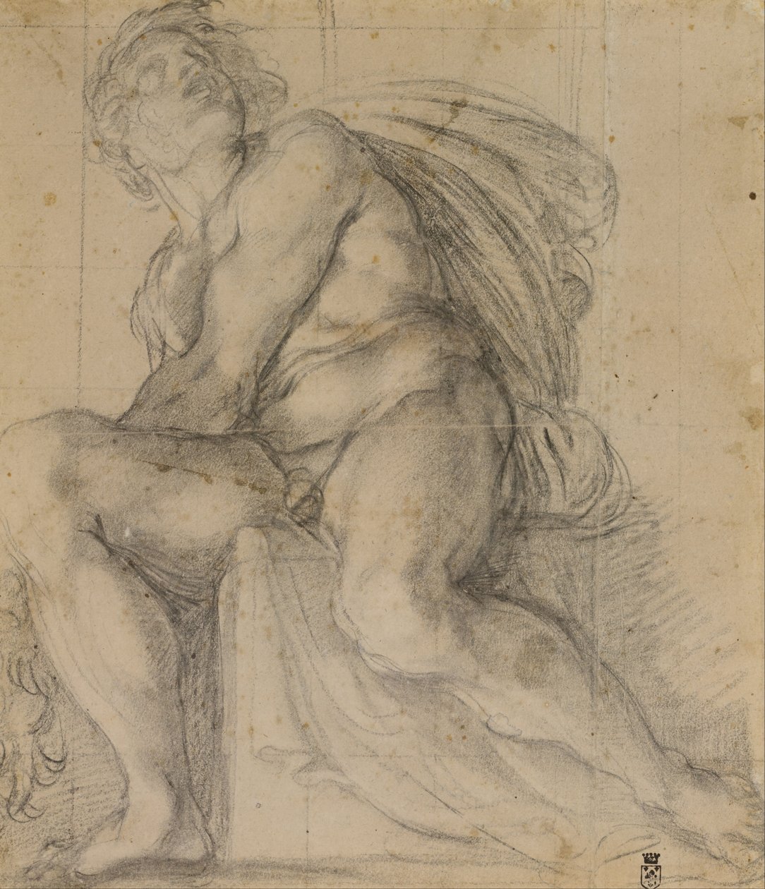 Studer for en ignudo av Annibale Carracci