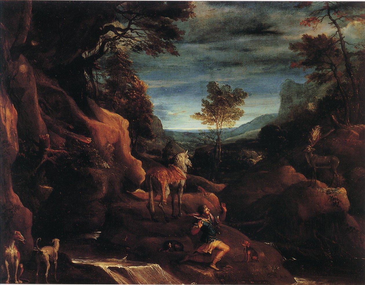 Visionen om Saint Eustace av Annibale Carracci