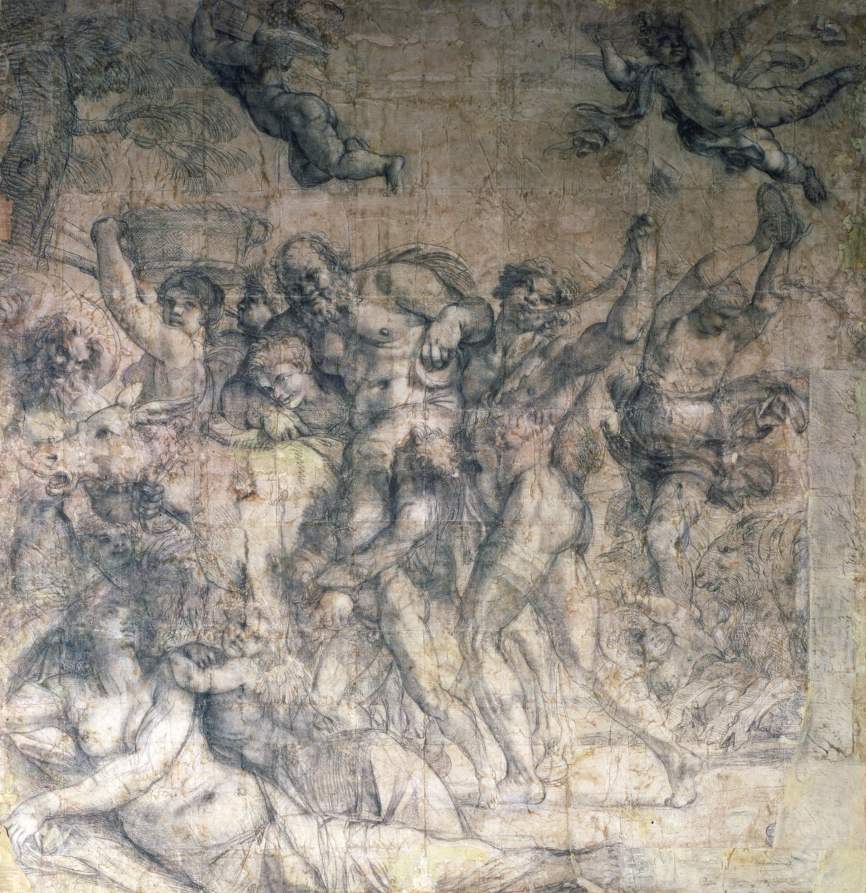 Triumf av Bacchus (blyant) av Annibale Carracci