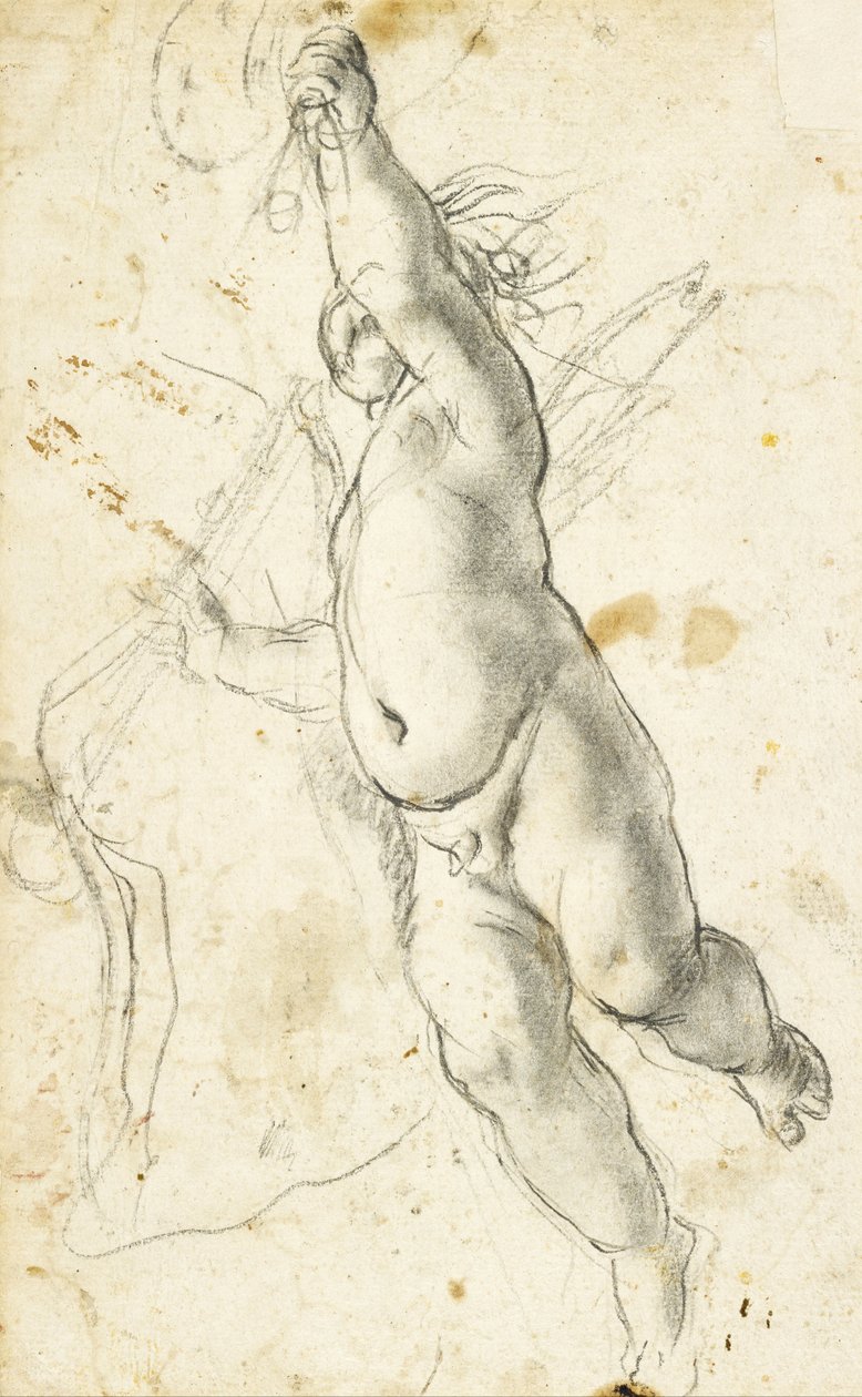 Flygende Putto av Annibale Carracci