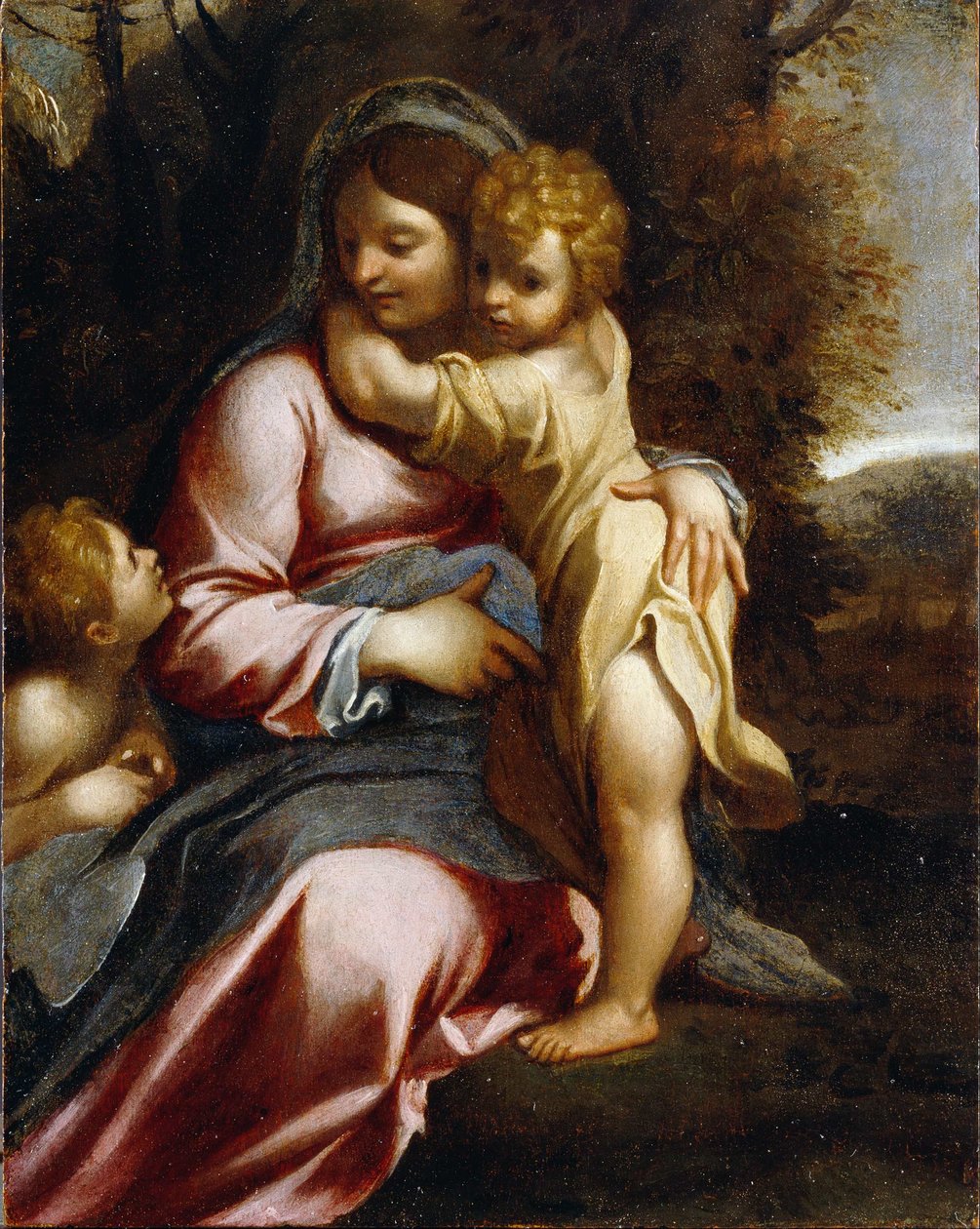 Madonna og barn med St. John av Annibale Carracci