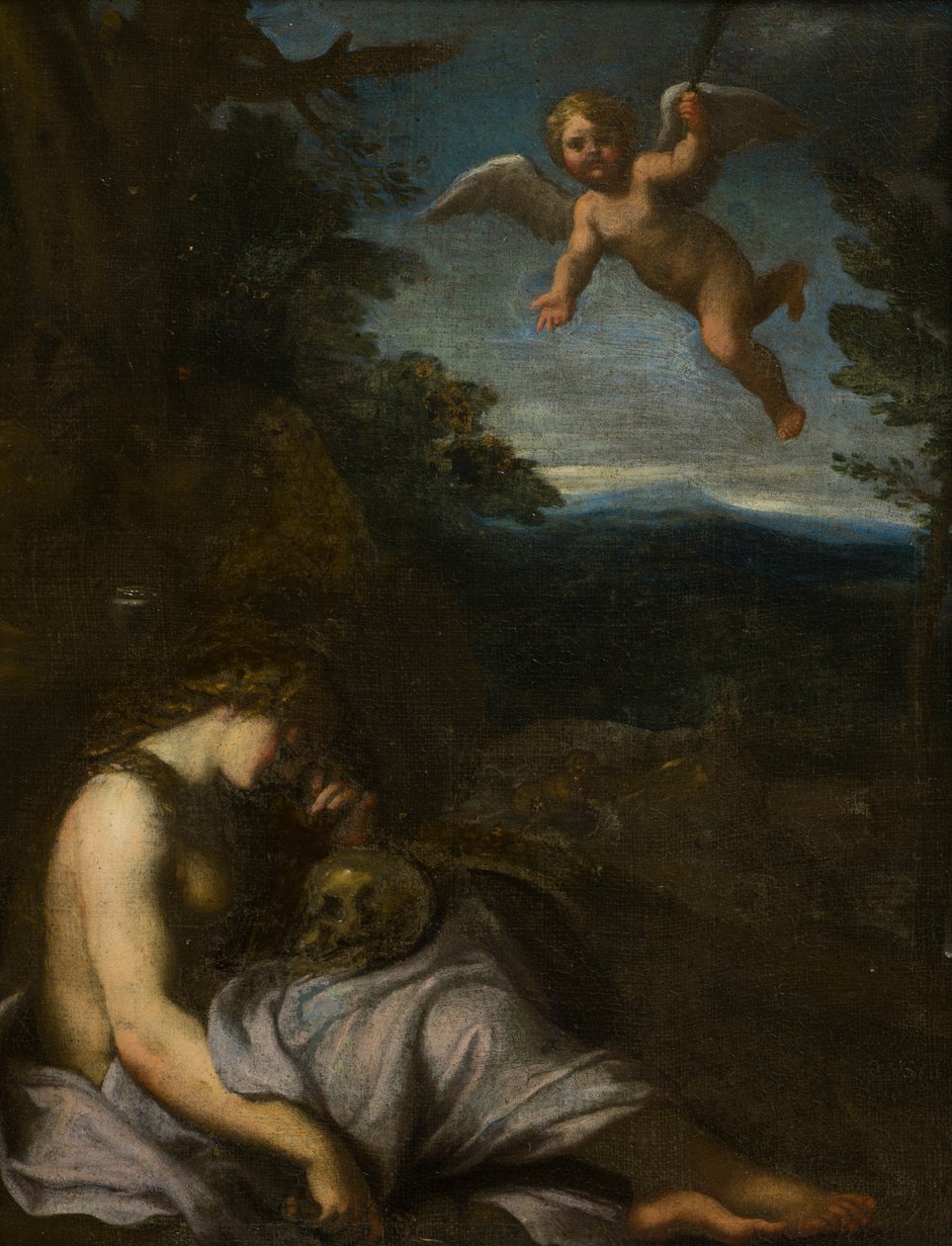 The Penitent Magdalen, ca. 1580-1609 (olje på lerret) av Annibale (after) Carracci