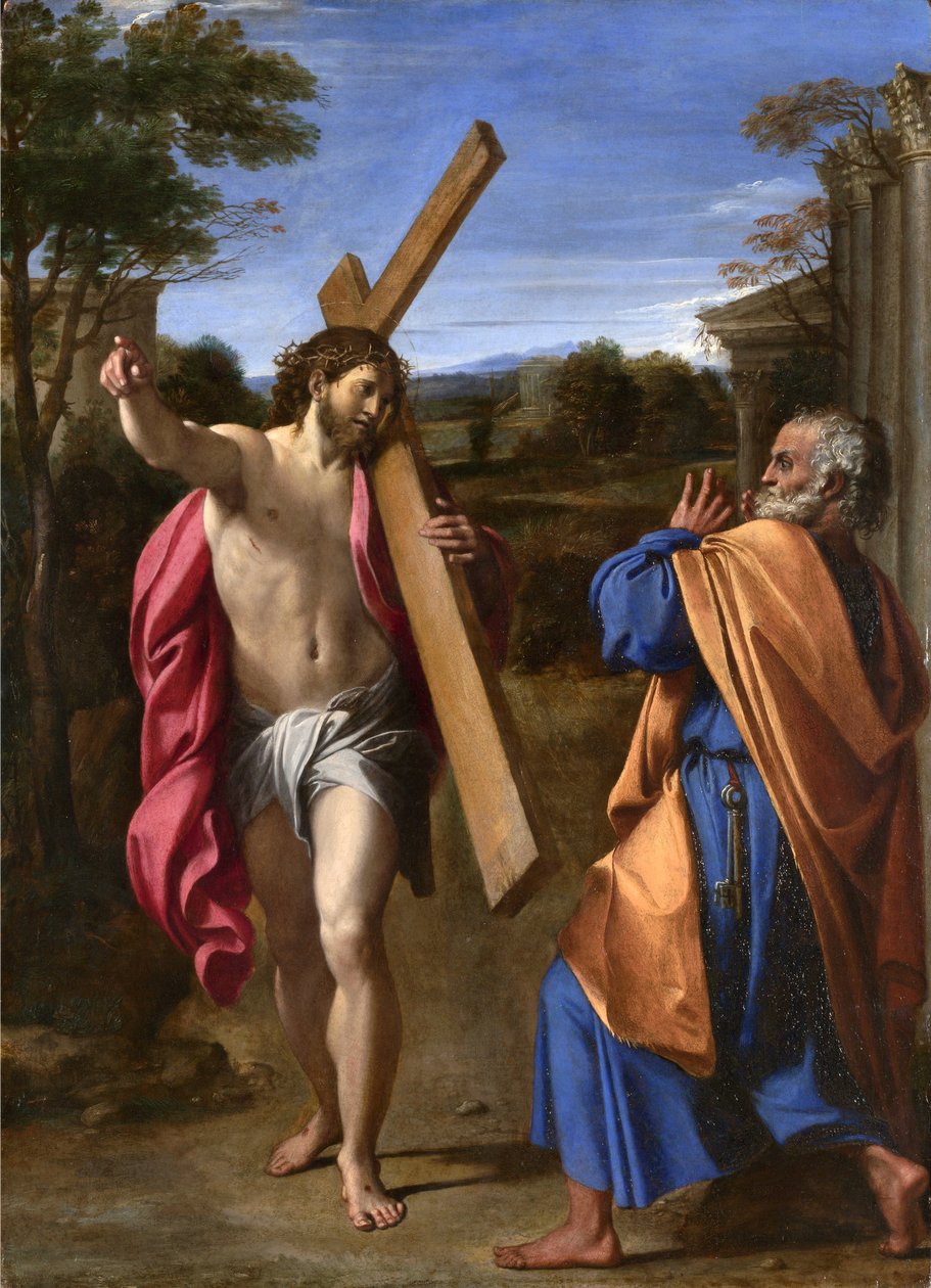 Kristus viser seg for St. Peter på Appia-veien av Annibale Carracci