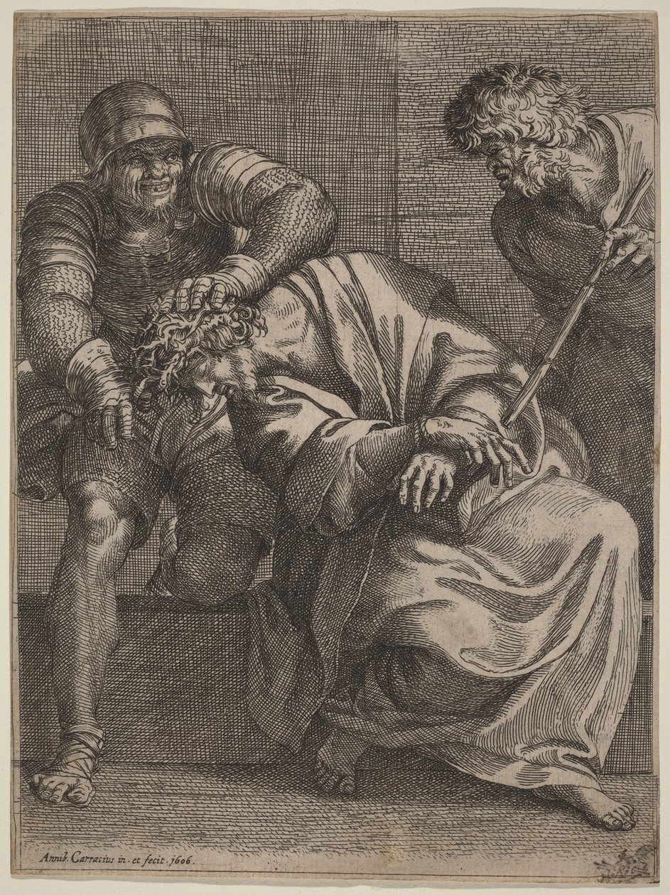 Kristus kronet med torner av Annibale Carracci