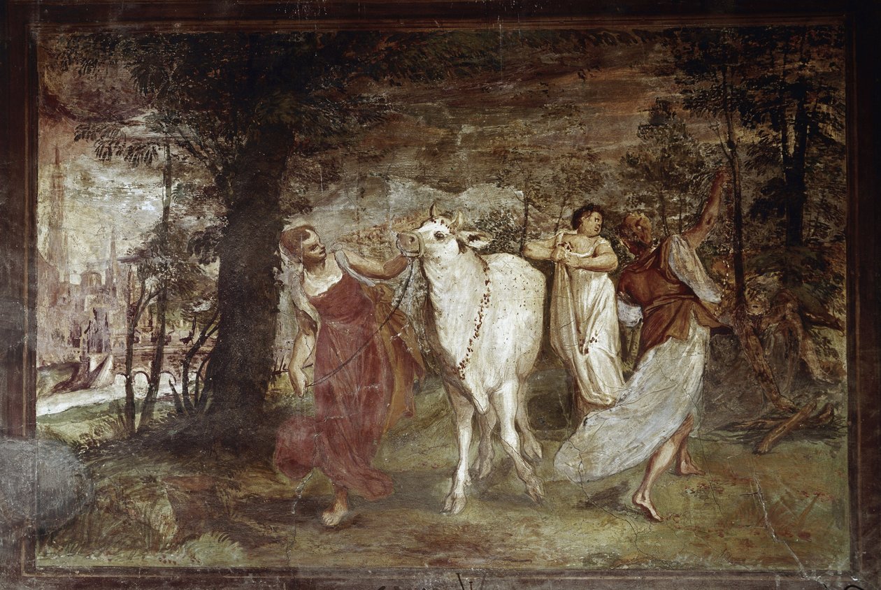 Europa som leder Jupiter (Fresco av Annibale Carracci