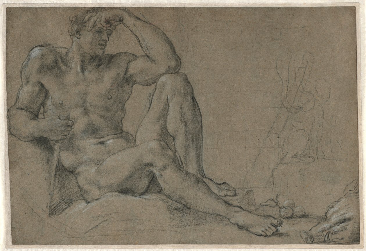 Hercules Resting recto, 1595-1597. av Annibale Carracci