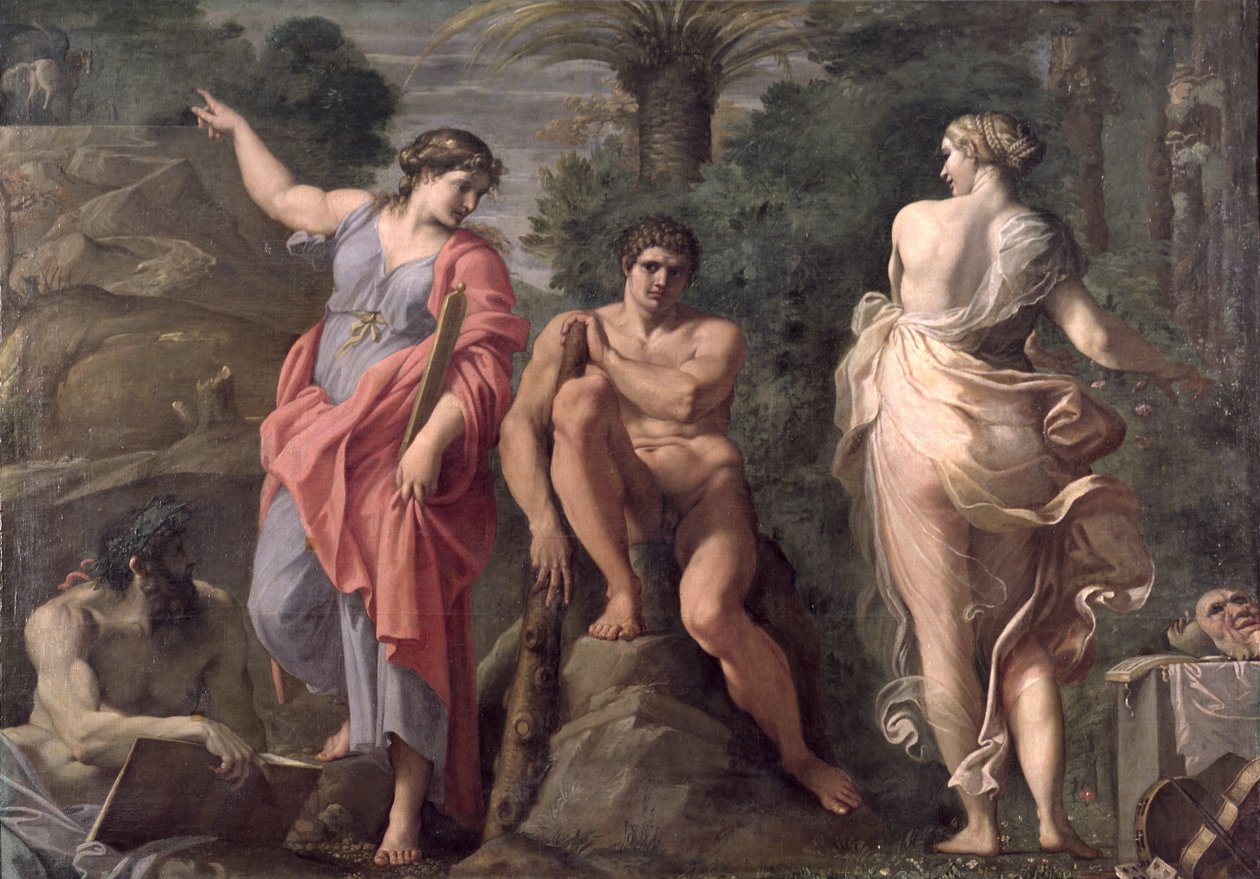 Herkules ved korsveien, ca. 1596 av Annibale Carracci