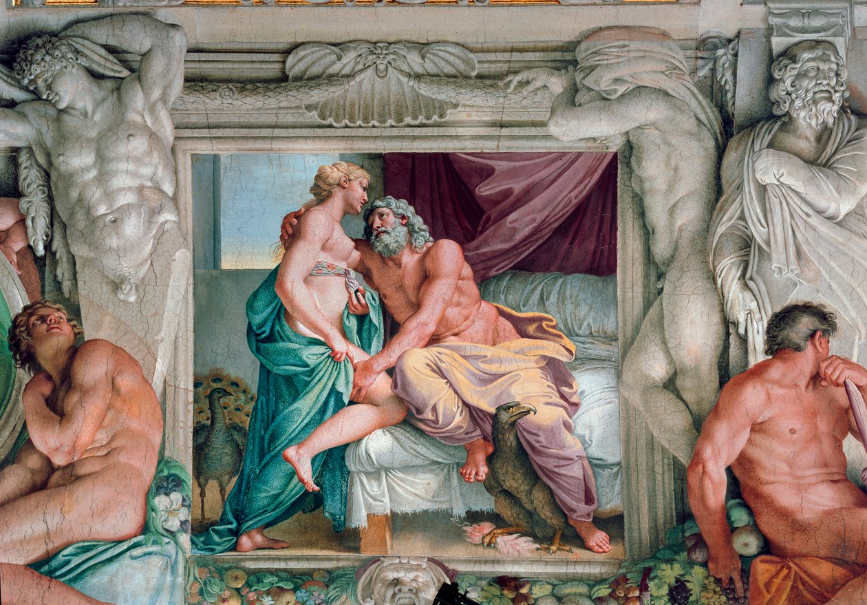 Jupiter og Juno Fresco av Annibale Carracci (Annibal Carrache) (1560-1609). 1597-1600 Roma, Palazzo Farnese av Annibale Carracci