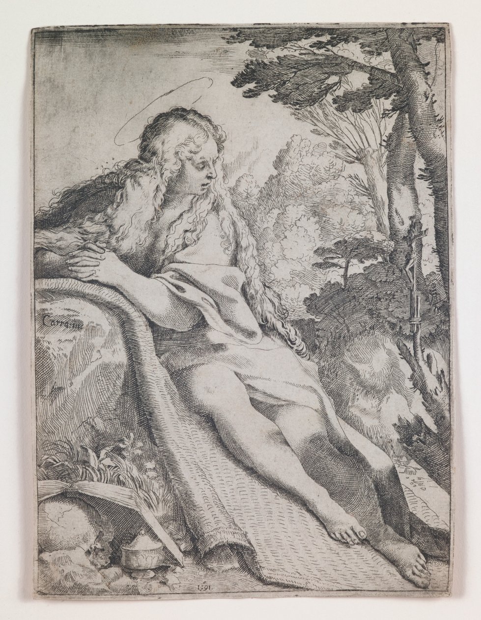Maria Magdalena i ødemarken av Annibale Carracci