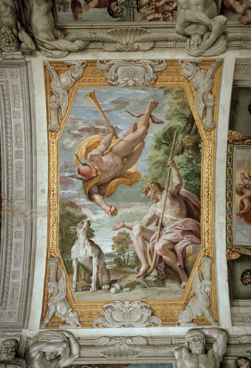 Merkur og Paris (Fresco av Annibale Carracci