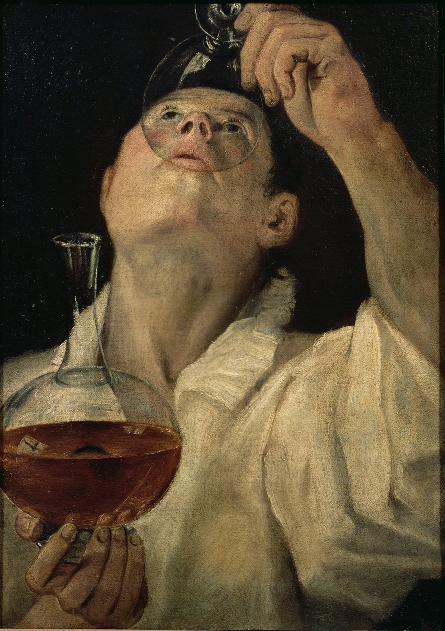 Portrett av en mann som drikker, ca. 1581-4 av Annibale Carracci