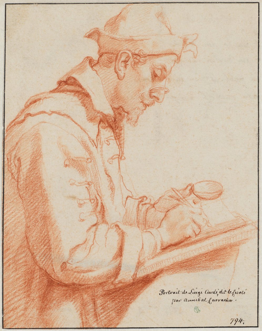 Portrett av kunstneren Ludovico Cardi, kalt Cigoli av Annibale Carracci