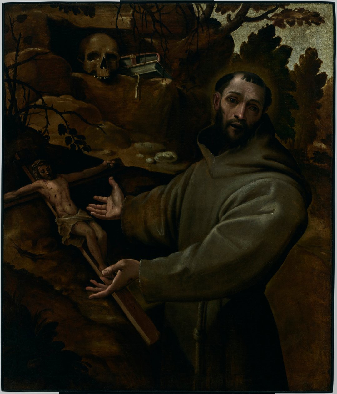 Den hellige Frans av Assisi av Annibale Carracci