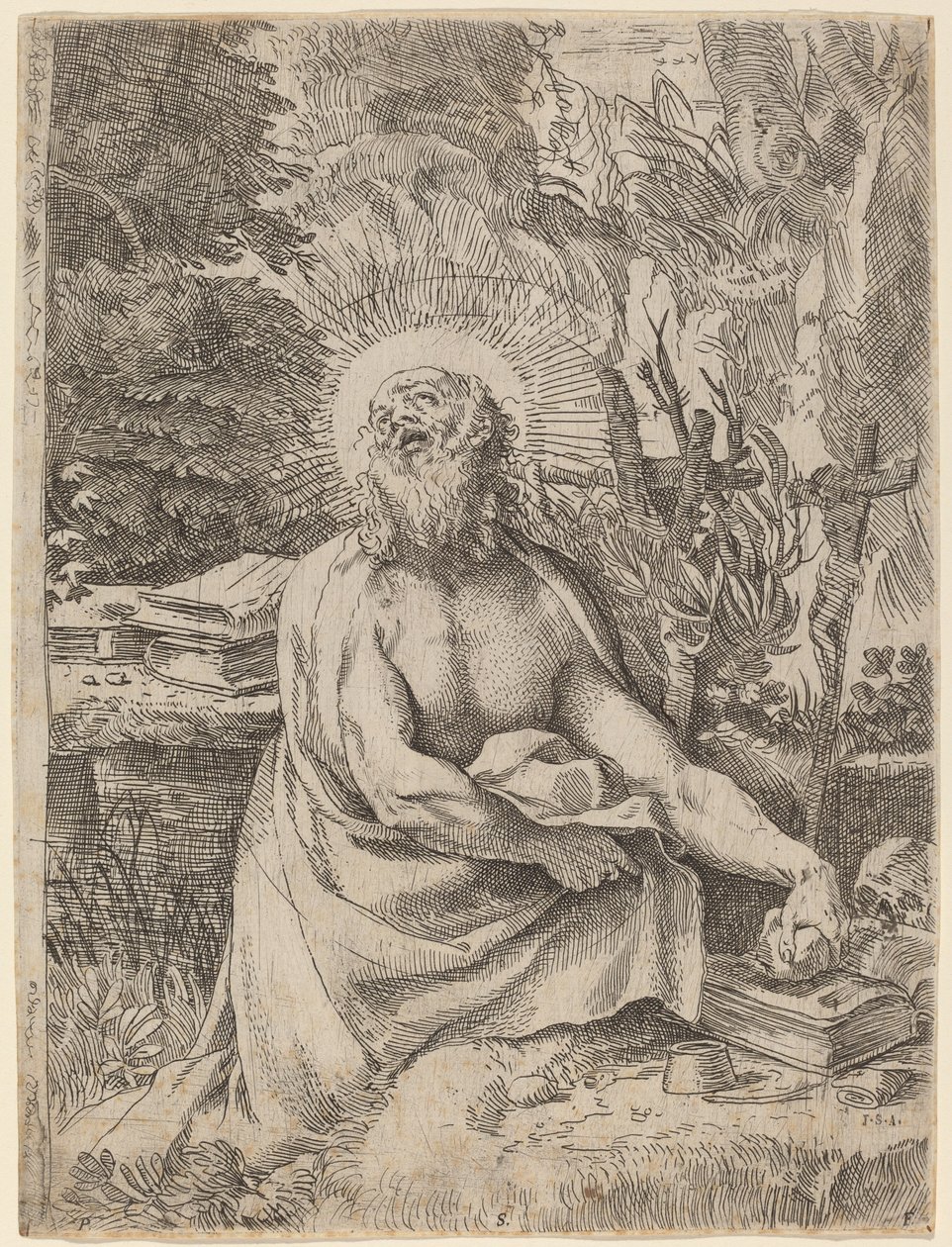 Saint Hieronymus i villmarken av Annibale Carracci