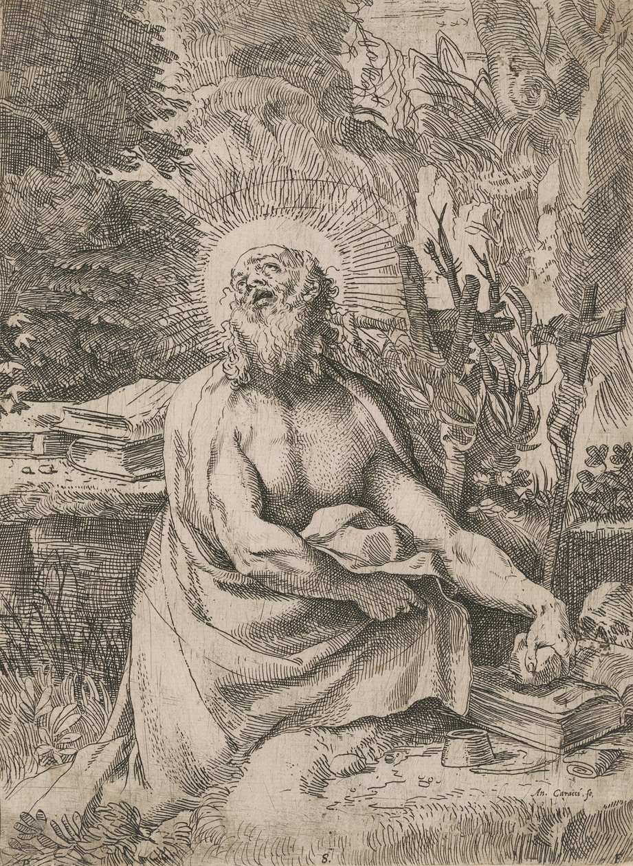 Saint Hieronymus i villmarken av Annibale Carracci