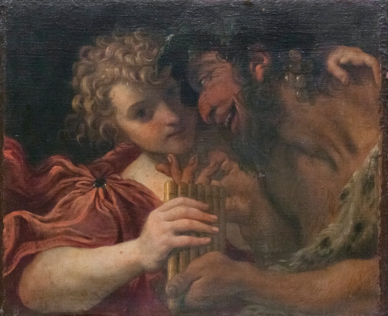 Satyr og gjeter av Annibale Carracci