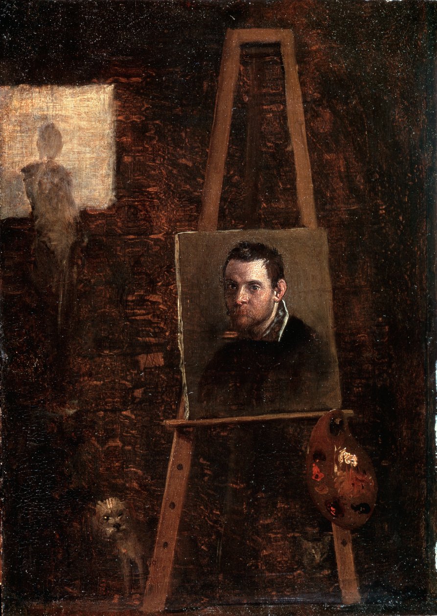 Selvportrett, c1604 av Annibale Carracci