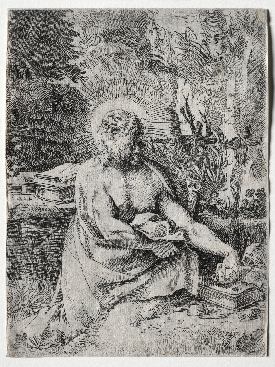 St. Jerome, ca. 1591. av Annibale Carracci