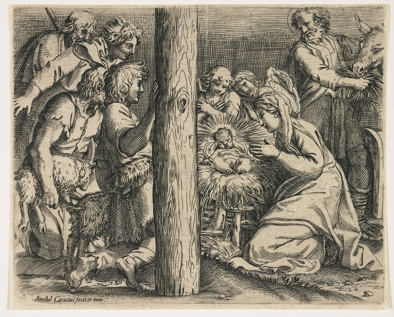 Hyrdenes tilbedelse, ca. 1606 av Annibale Carracci