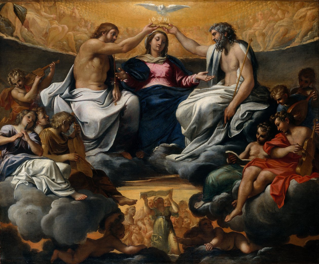 Jomfruens kroning, etter 1595. av Annibale Carracci