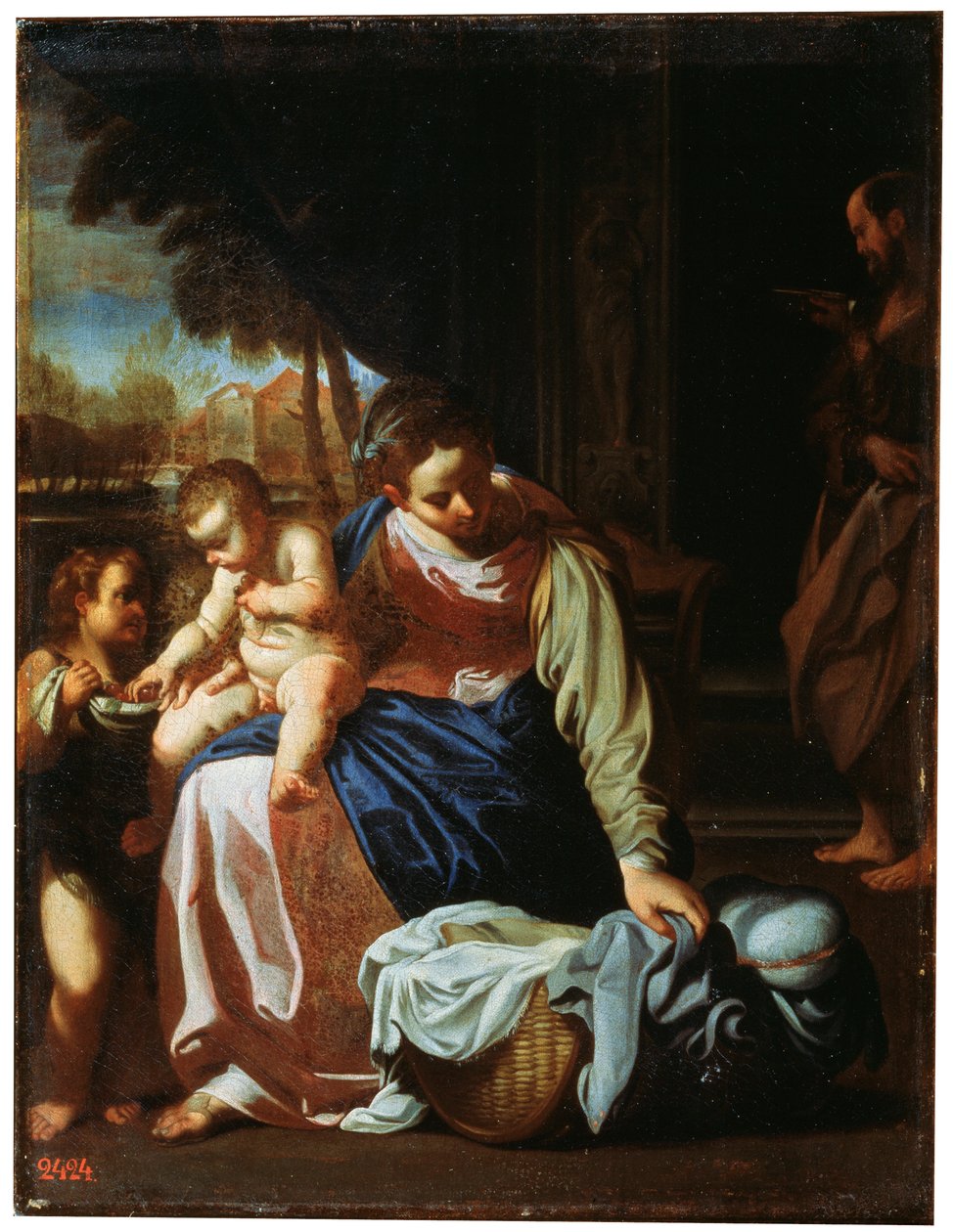 Den hellige familie, slutten av 1500- eller begynnelsen av 1600-tallet av Annibale Carracci