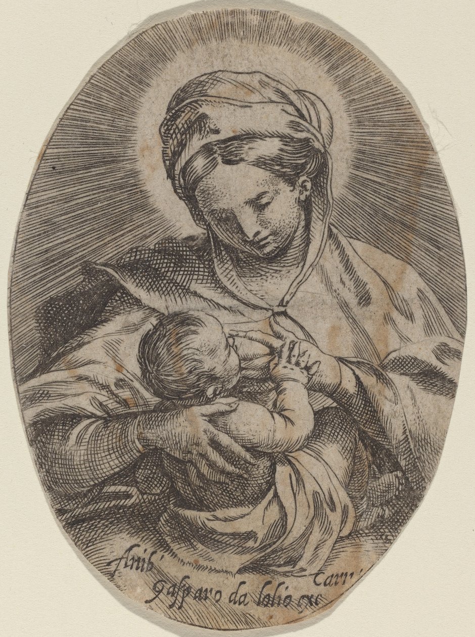 Madonnaen som ammer Kristusbarnet av Annibale Carracci