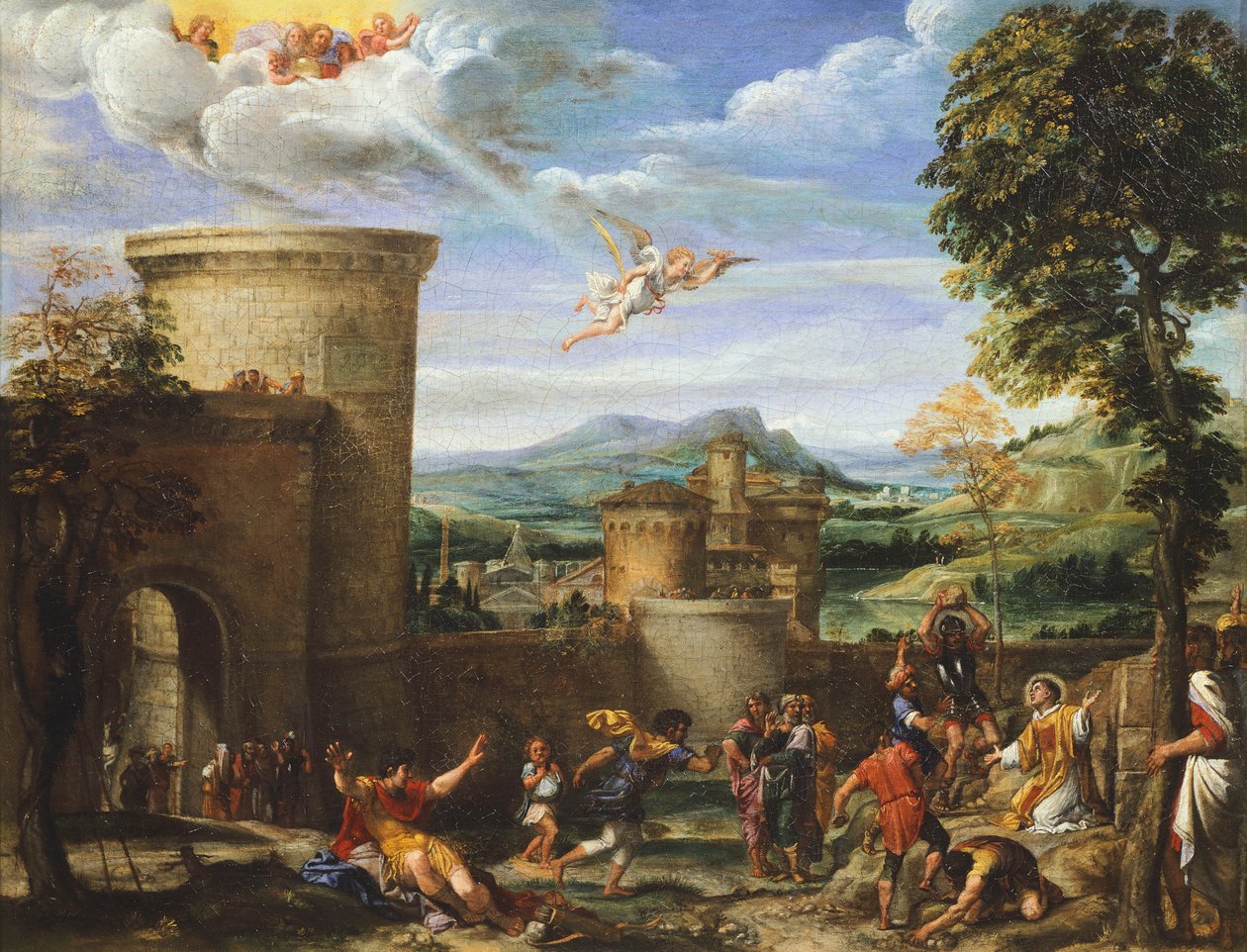 The Martyrdom of Saint Stephen, ca. 1603-04 (olje på lerret) av Annibale Carracci