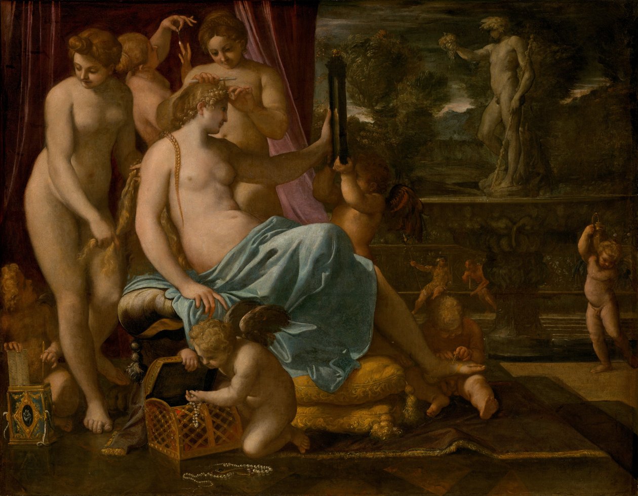 Venus prydet av nådene av Annibale Carracci