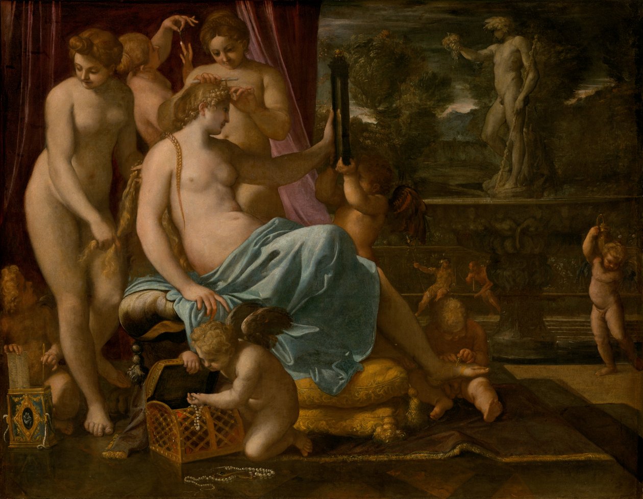Venus prydet av nådene av Annibale Carracci