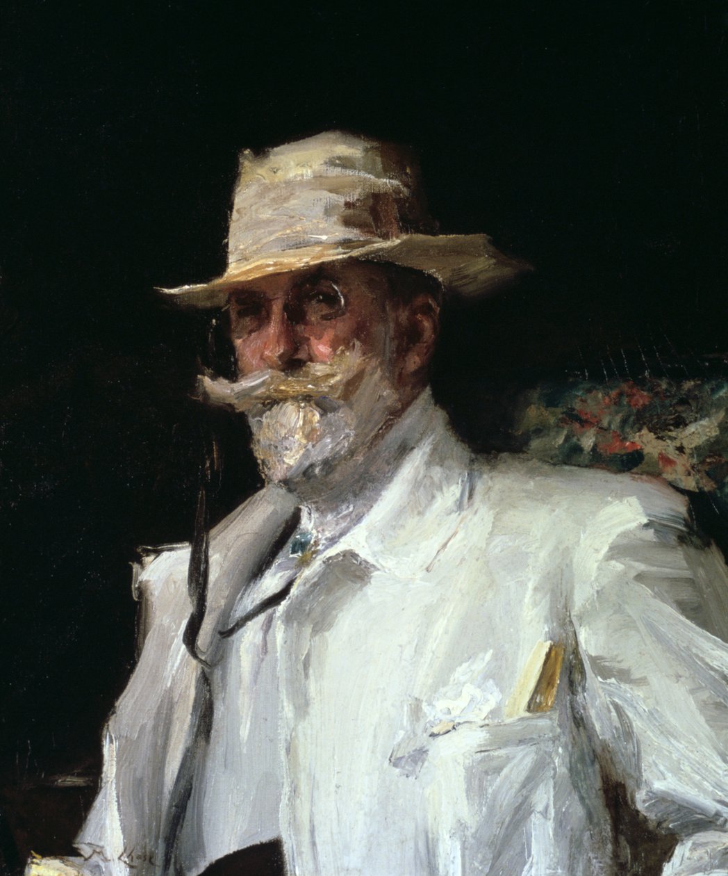 Portrett av William Merritt Chase, amerikansk impresjonistmaler, c1910 av Annie Traquair Lang