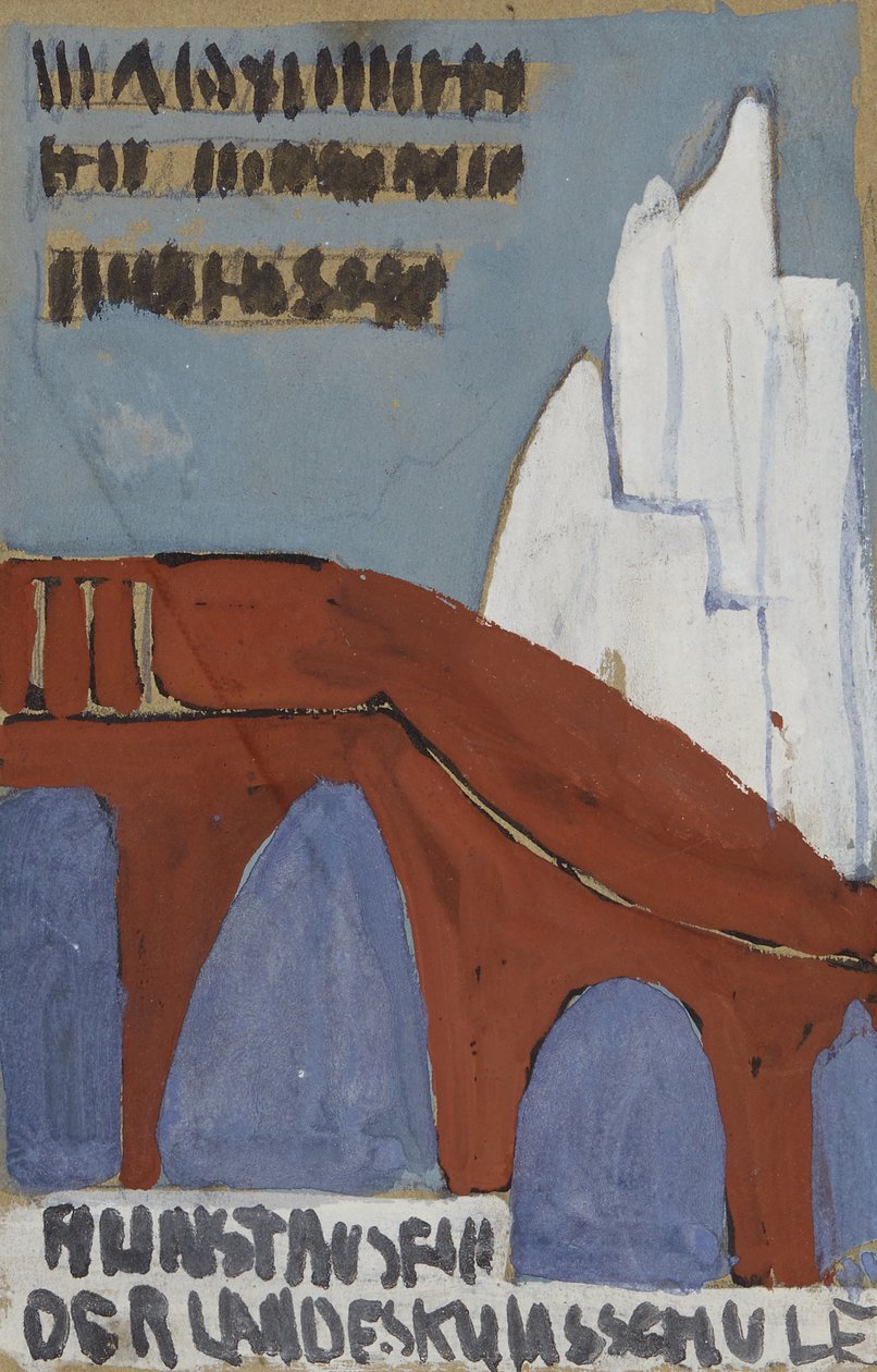 Utkast til kunstmuseum ved statens kunstskole av Anny Dollschein