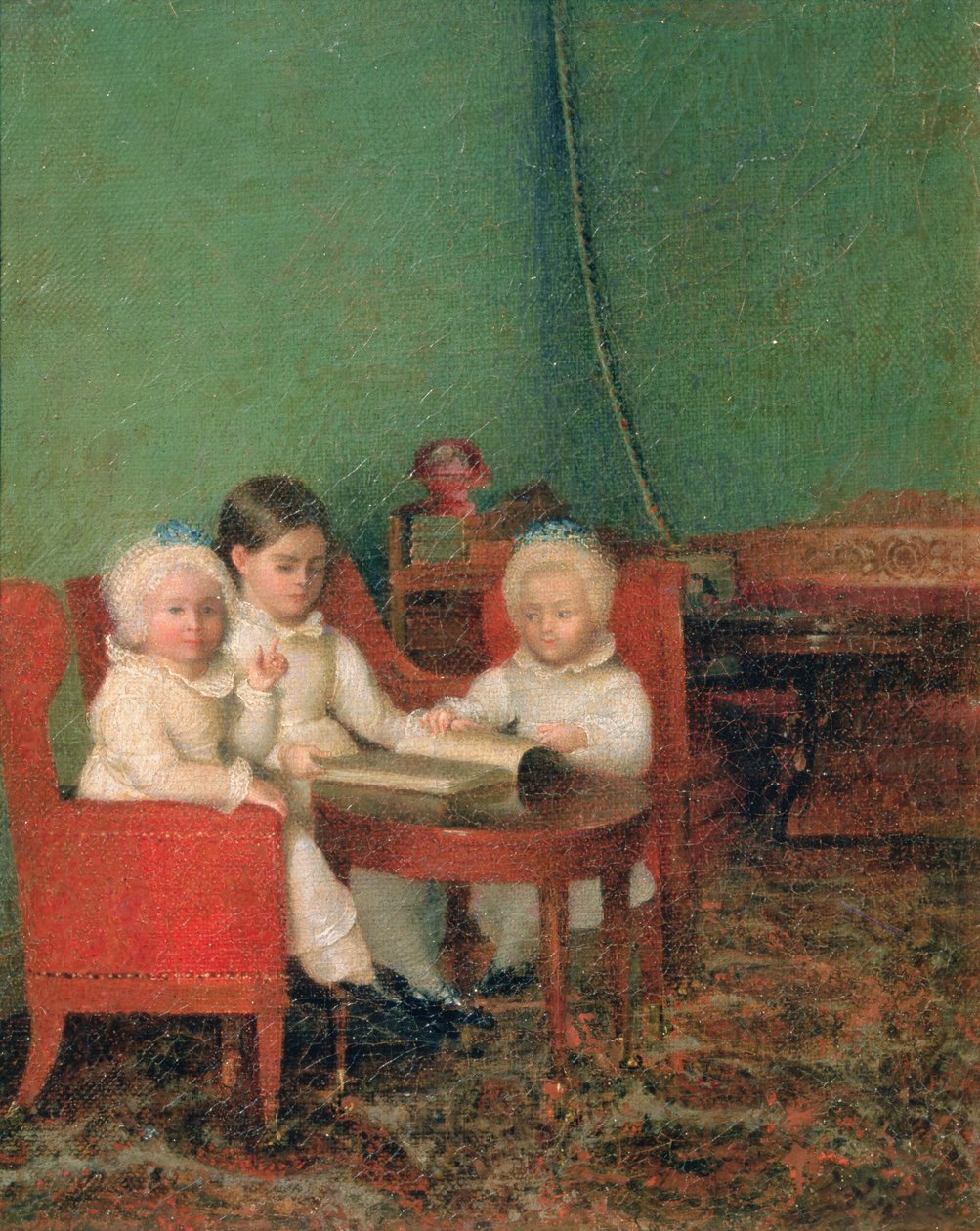 Barn i et interiør, 1800-10 av Unbekannt Unbekannt
