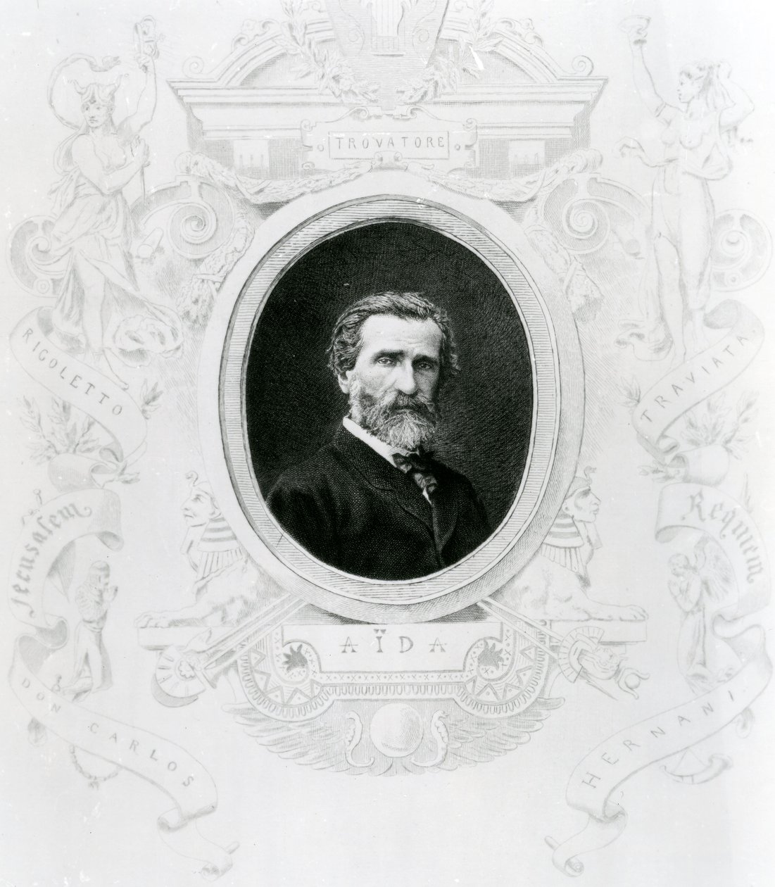 Omslagsark for Aida av Giuseppe Verdi (1813-1901) (litografi) av Unbekannt Unbekannt