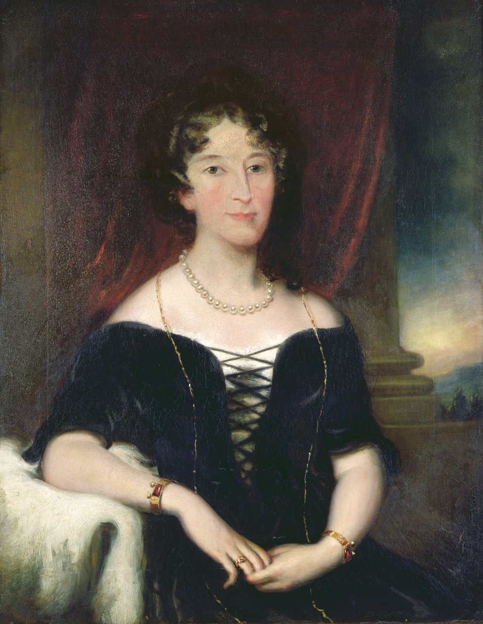 Portrett av Elizabeth, (1766-1850), kone til John Macarthur, medgründer av Australian Wool Industry, ca. 1820 av Unbekannt Unbekannt