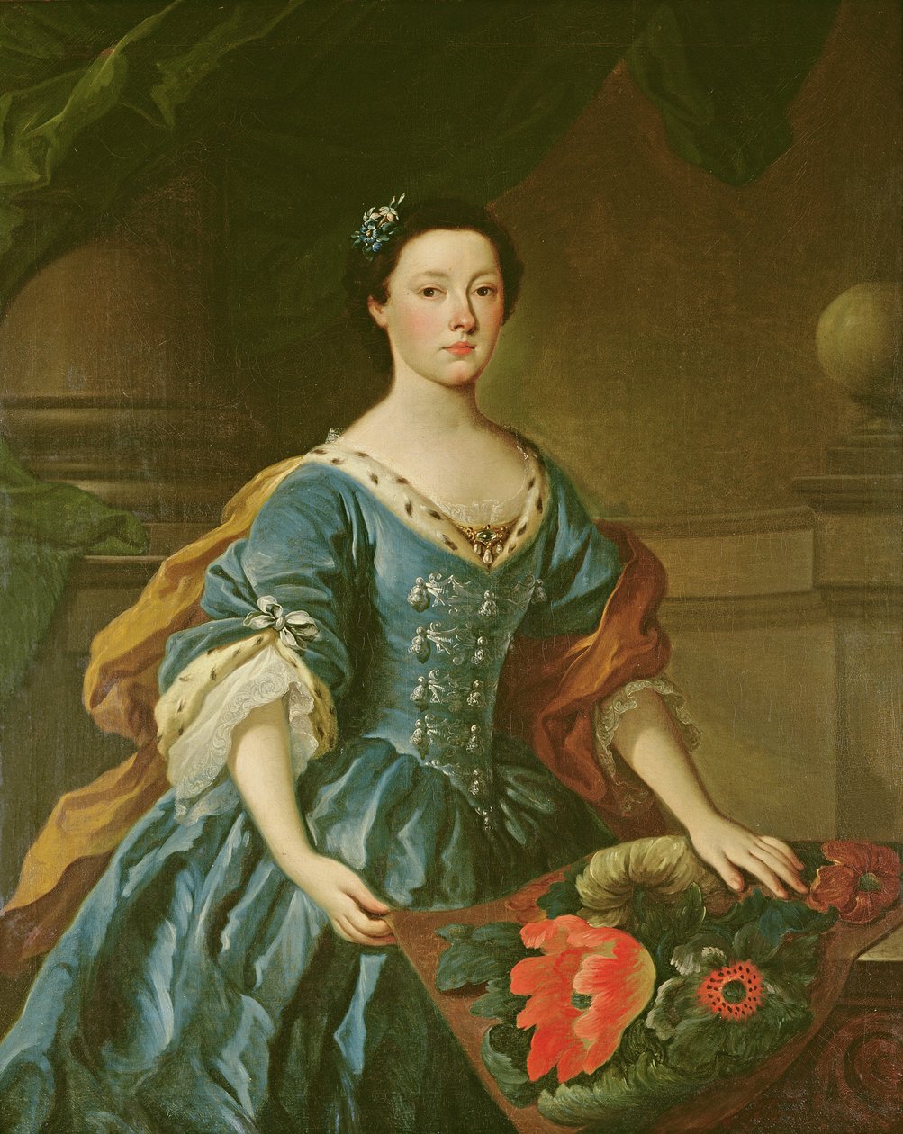 Portrett av Jane Allgood, ca. 1745-50 av Unbekannt Unbekannt