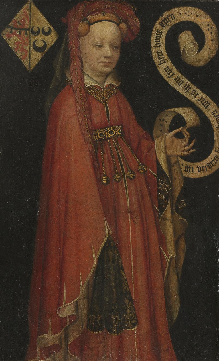 Portrett av Lysbeth van Duvenvoorde, ca. 1430 (olje på pergament) av Unbekannt Unbekannt