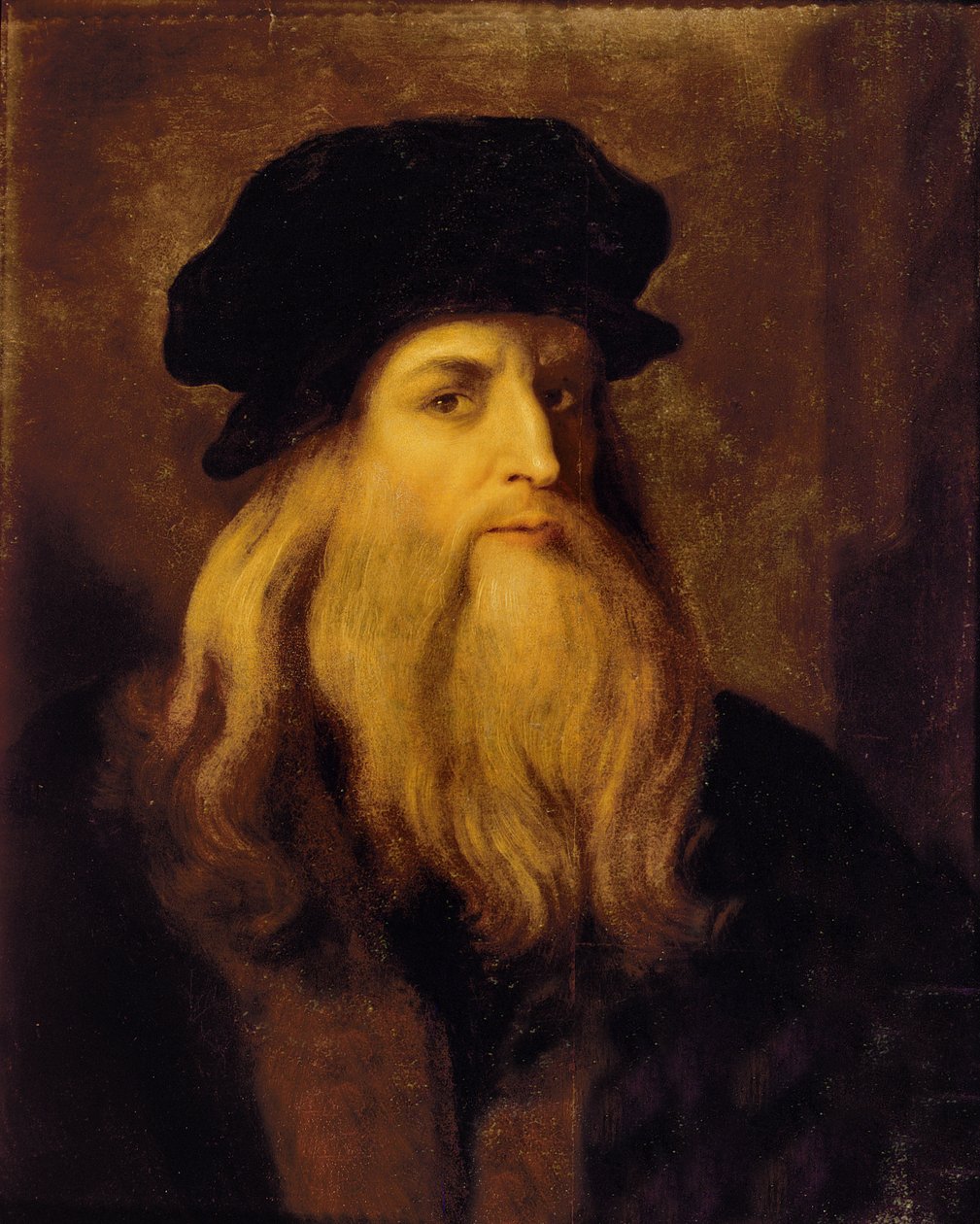 Portrett av en mann, antatt å være Leonardo da Vinci av Unbekannt Unbekannt