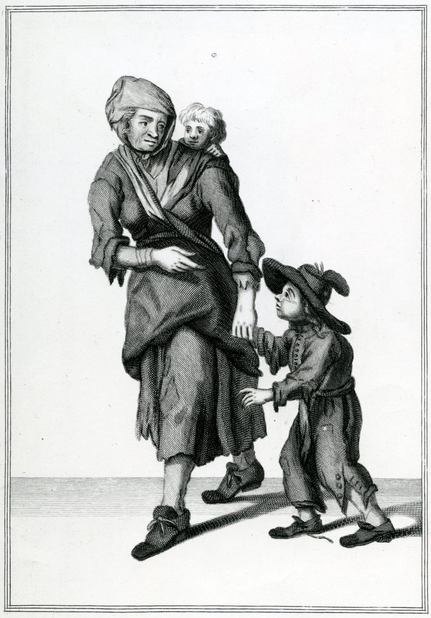 The London Beggar, Cries of London, ca. 1688 av Unbekannt Unbekannt