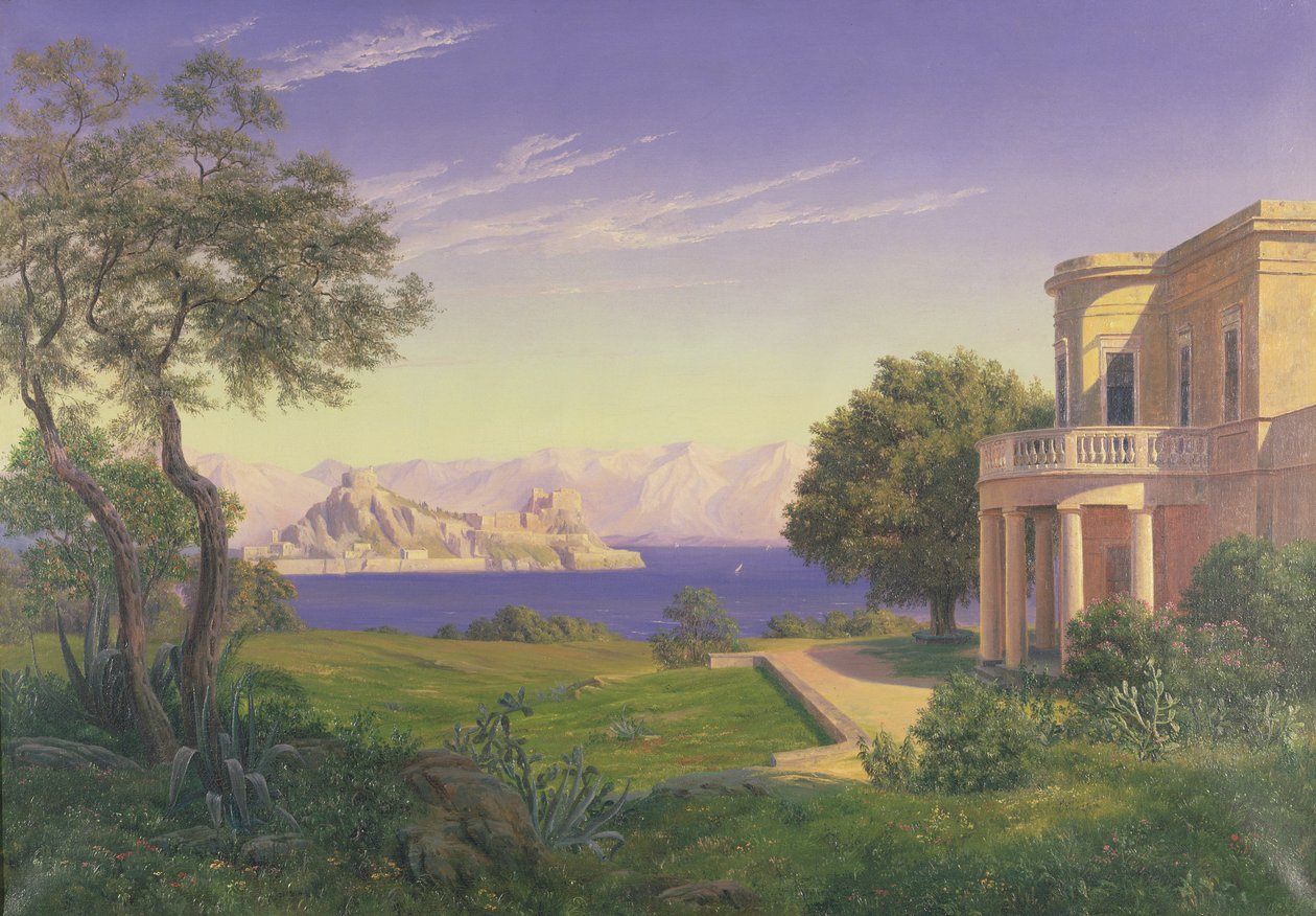 Villa med utsikt over Capri av Unbekannt Unbekannt