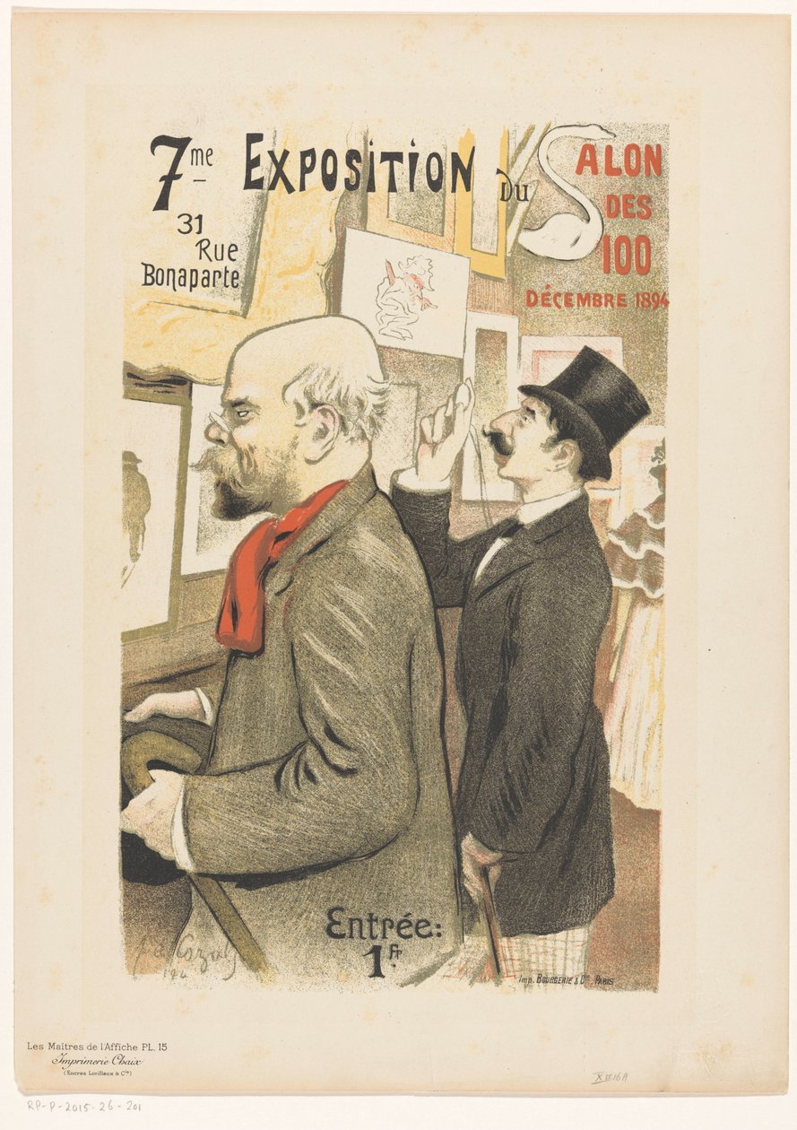Annonse for den syvende utstillingen til Salon des Cent Les Maîtres de l