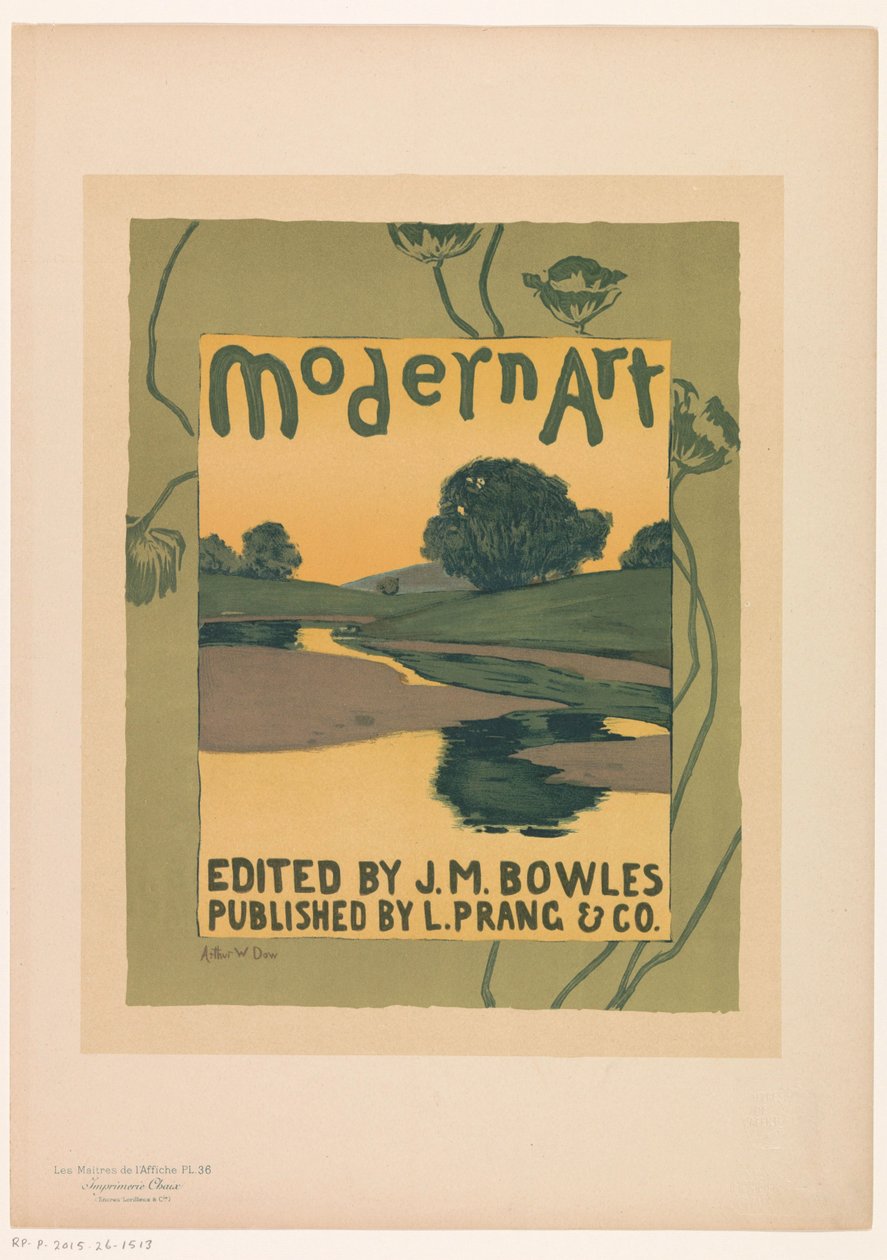 Annonse for Modern Art tijdschrift magazine Les Maîtres de l