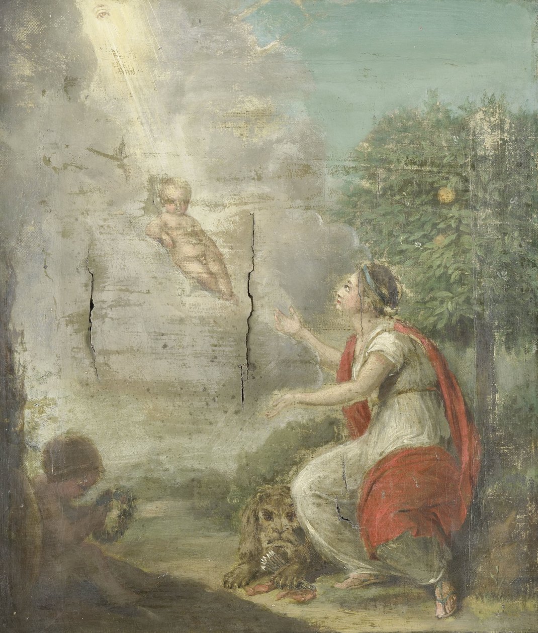 Allegorisk representasjon av fødselen til William Frederick, prins av Orange-Nassau, senere kong William I av Anonymous