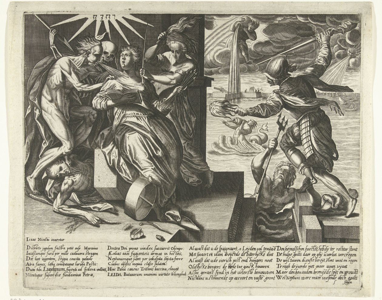 Allegori om nøden og lettelsen i Leiden, 1574 av Anonymous